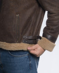 James – Men’s Shearling Jacket Dark Brown