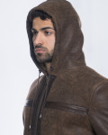 James – Men’s Shearling Jacket Dark Brown