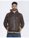 James – Men’s Shearling Jacket Dark Brown