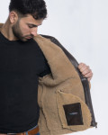 James – Men’s Shearling Jacket Dark Brown