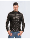 Men's Black Leather Jacket – U09 | Leather Trend