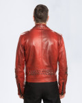 Chiodo in Pelle Borchiato Uomo  | Leather Trend