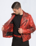 Chiodo in Pelle Borchiato Uomo  | Leather Trend