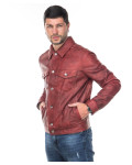 Men's Bordeaux Leather Jacket - Roberto | Leather Trend