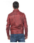 Men's Bordeaux Leather Jacket - Roberto | Leather Trend