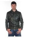 Men's Green Leather Jacket - Roberto | Leather Trend
