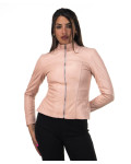 Women's Pink Leather Jacket - Lucrezia | Leather Trend