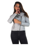 Chiodo in Pelle Donna Grigio - Giselle Bis | Leather Trend