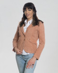Women's Pink Suede Leather Jacket - Classic 712 | Leather Trend
