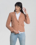Giacca Donna Rosa in Pelle Camoscio – Classic 712 | Leather Trend
