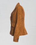 Giacca Donna Cognac in Camoscio – Classic 712 | Leather Trend