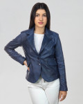 Giacca Donna Blu in Pelle - Classic 712 | Leather Trend