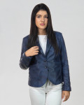 Giacca Donna Blu in Pelle - Classic 712 | Leather Trend