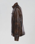 Biker in Pelle da Uomo Marrone - Attila | Leather Trend