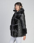 Women's leather and fur jacket - Marzia | Leather Trend
