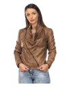Women's Light Brown Leather Jacket – Scialla | Leather Trend