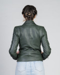Women's Green Leather Perfecto – Emma | Leather Trend