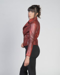 Chiodo Donna Bordeaux in Pelle - Giselle | Leather Trend