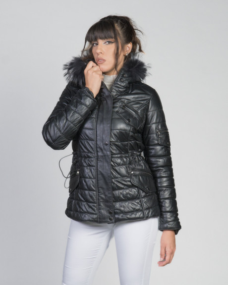 Piumino in pelle da donna - Miami | Leather Trend