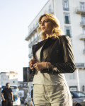 Chiodo in Pelle da Donna Nero - Chiodino | Leather Trend