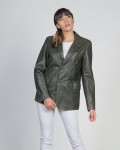 Women's Green Leather Jacket - Clarissa | Leather Trend