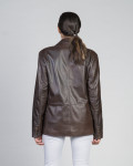 Giacca in Pelle da Donna Testa di Moro - Clarissa | Leather Trend