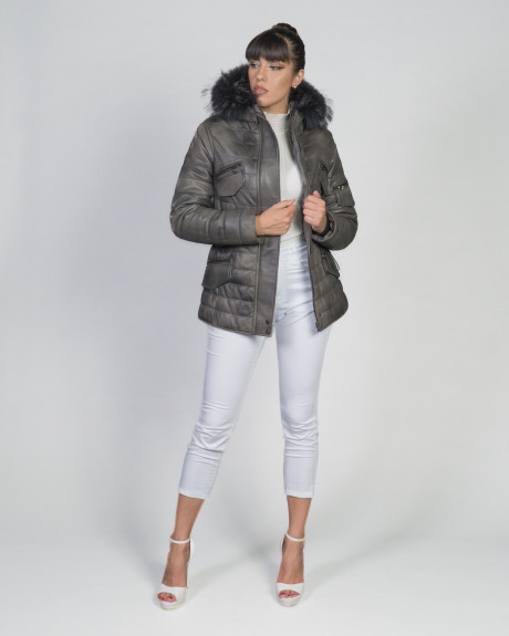 Piumino in pelle da donna - Miami | Leather Trend 2