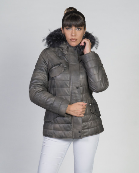 Piumino in pelle da donna - Miami | Leather Trend