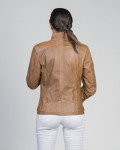 Women's leather jacket mod. V173 Genuine brown leather 100% made in Italy