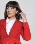 Giacca Donna Rossa in Camoscio – Classic 712 | Leather Trend