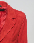 Women's Red Suede Jacket – Classic 712 | Leather Trend