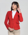 Women's Red Suede Jacket – Classic 712 | Leather Trend