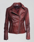 Chiodo Donna Bordeaux in Pelle - Giselle | Leather Trend