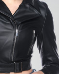 Women's Black Leather Perfecto - Chiodino | Leather Trend