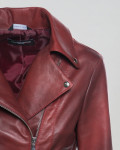 Chiodo Donna Bordeaux in Pelle - Giselle | Leather Trend