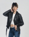 Chiodo in Pelle da Donna Nero - Mia | Leather Trend