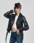 Chiodo in Pelle da Donna Nero - Mia | Leather Trend