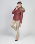 Piumino in Pelle da Donna Bordeaux - Nika | Leather Trend