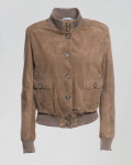 Bomber Donna Miele in Pelle Camoscio – Polo Bis | Leather Trend