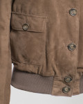 Bomber Donna Miele in Pelle Camoscio – Polo Bis | Leather Trend