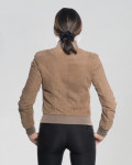 Bomber Donna Miele in Pelle Camoscio – Polo Bis | Leather Trend