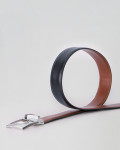 Belt mod. Arrigo Reversible Rust and Dark Brown genuine leather 100% made in Italy