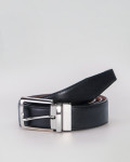 Belt mod. Arrigo Reversible Rust and Dark Brown genuine leather 100% made in Italy