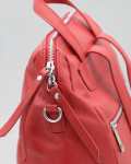 Women's Red Leather Backpack - Iside | Leather Trend