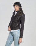 Giacca Biker in Nabuk Effetto Graffiato - Kelly | Leather Trend