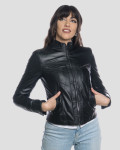 Kelly - Giacca Donna Nero in Vera Pelle