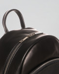 Women's Black Smooth Leather Backpack - Piano | Leather Trend