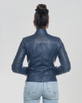 Women's Blue Leather Jacket | Leather Trend