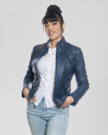 Women's Blue Leather Jacket | Leather Trend