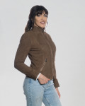 Women's Brown Suede Leather Jacket - Zara | Leather Trend
